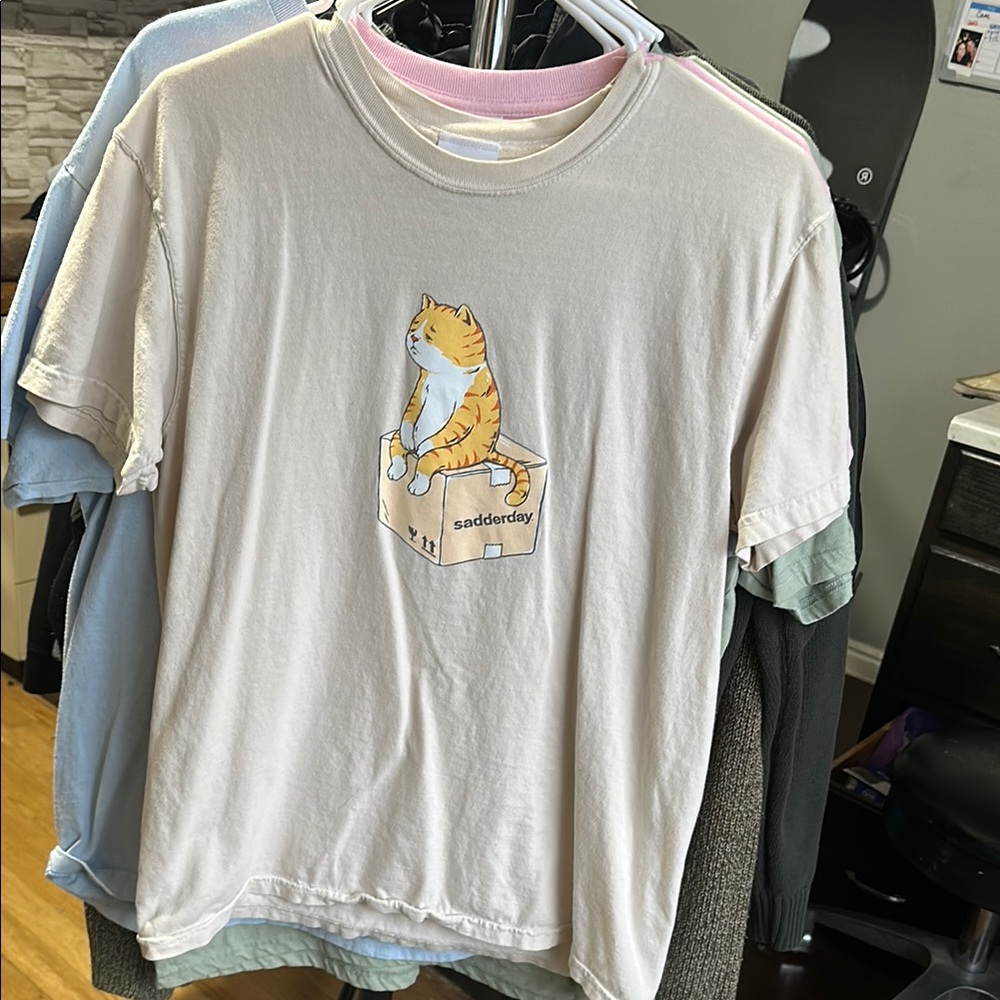 Cream Cat Graphic Kids T-Shirt